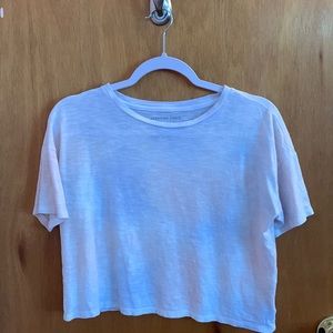 Pale tie dye cropped shirt